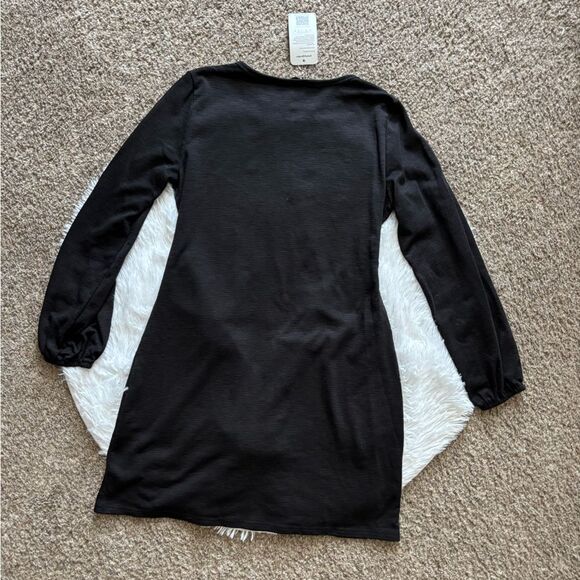 Prettygarden Dress New Black Waist Tie Womens Size Medium - Picture 2 of 7